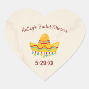 Pegatina En Forma De Corazón Personalizado Textos Ducha Bridal Sombrero Persona