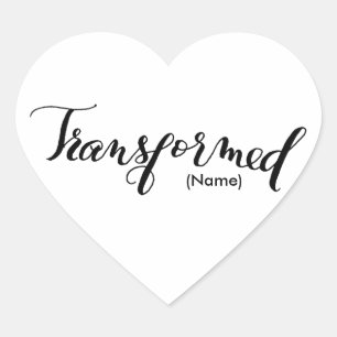 Pegatina En Forma De Corazón Personalizado transformado