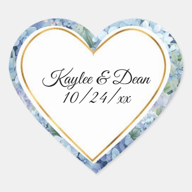 Pegatina En Forma De Corazón Personalized Purple Heart stickers (Anverso)