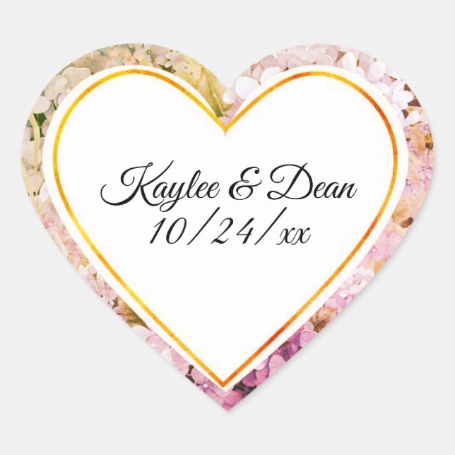 Pegatina En Forma De Corazón Personalized Purple Heart stickers (Anverso)