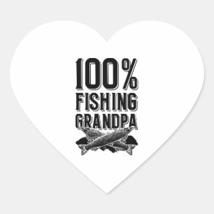 Pegatina En Forma De Corazón Pesca del abuelo
