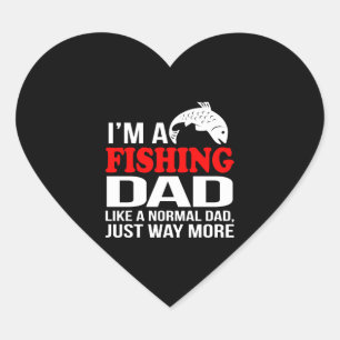 Pegatina En Forma De Corazón Pesca - padre de la pesca - camisa