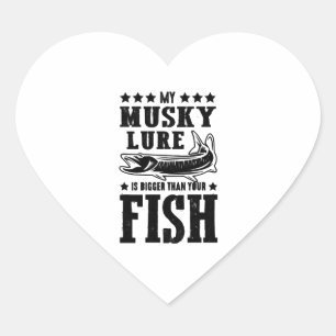 Pegatina En Forma De Corazón Pesca Que Dice Pesca