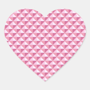 Pegatina En Forma De Corazón Petal rosado, aspecto de esmalte, cuadrícula de cl