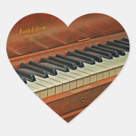 Pegatina En Forma De Corazón Piano Keys Fun Reward Pegatinas
