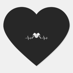 Pegatina En Forma De Corazón Pickleball Heartbeat EKG Pickleball Paddle Funny