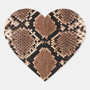 Pegatina En Forma De Corazón Piel de serpiente de cascabel de diamante occident