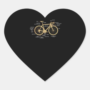 Pegatina En Forma De Corazón Piezas de ciclismo de bicicleta Anatomía de carret
