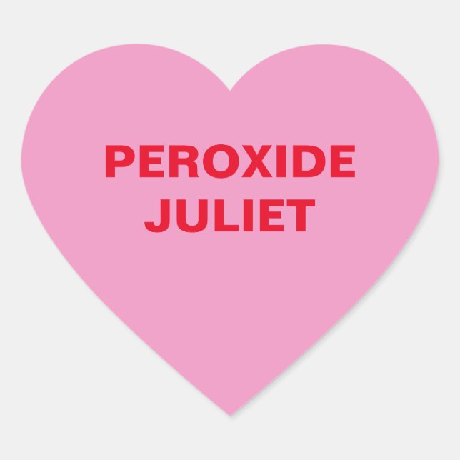 Pegatina En Forma De Corazón Pink Candy Heart (Anverso)