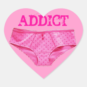 Pegatina En Forma De Corazón PINK PANTY ADDICT (Pegatina del corazón)