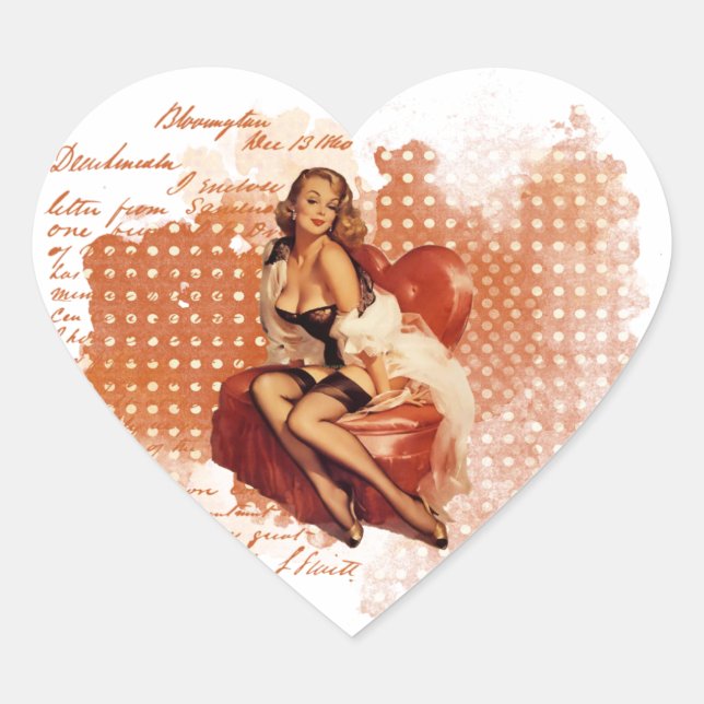 Pegatina En Forma De Corazón Pintar (Anverso)