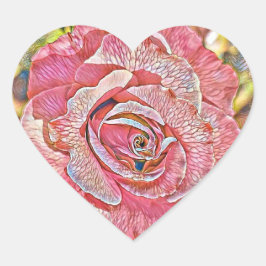 Pegatina En Forma De Corazón Pintura de color rosa rosa rosa rosa rosa