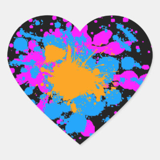 Pegatina En Forma De Corazón Pintura de la mancha de Corey Tiger 80
