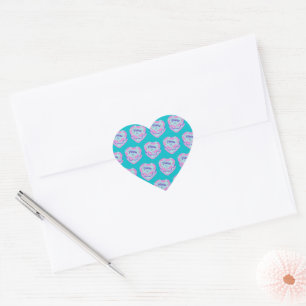 Pegatina En Forma De Corazón Pisces Zodiac Coquette Corazón Pastel de Cumpleaño