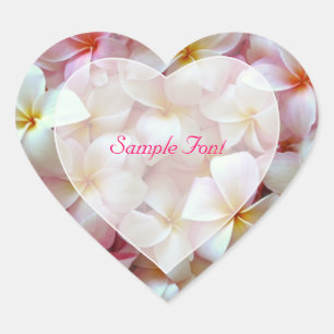 Pegatina En Forma De Corazón PixDezine color de fondo plumeria rosa/DIY