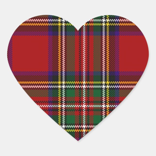 Pegatina En Forma De Corazón PixDezines clan stewart tartan (Anverso)