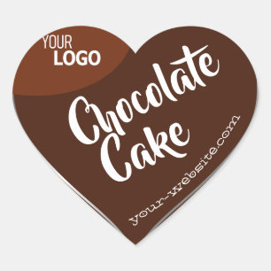 Pegatina En Forma De Corazón Placa para el logotipo del marco plateado de choco