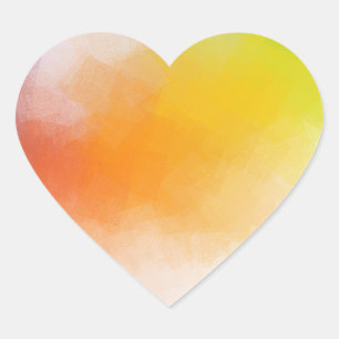 Pegatina En Forma De Corazón Plantilla en blanco colorida de arte abstracto mod