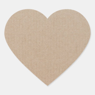 Pegatina En Forma De Corazón Plantilla en blanco de papel kraft rústico persona