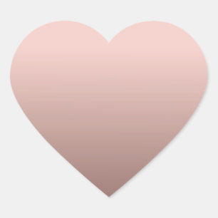 Pegatina En Forma De Corazón Plantilla en blanco de Rose Gold de moda Agrega tu