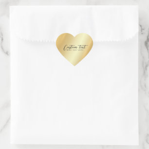 Pegatina En Forma De Corazón Plantilla Glamurosa Tu Texto Personalizado Elegant
