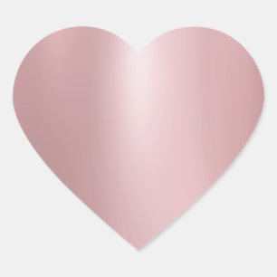 Pegatina En Forma De Corazón Plantilla moderna elegante en oro rosa en blanco d
