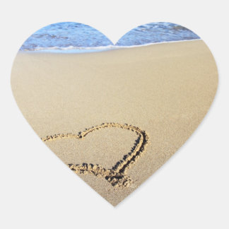 Pegatina En Forma De Corazón Playa del corazón del amor