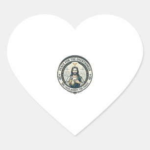 Pegatina En Forma De Corazón Playera de Afirmaciones de Salud Mental de Jesús I