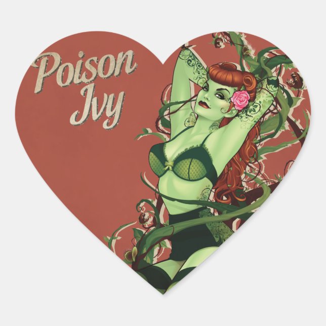 Pegatina En Forma De Corazón Poison Ivy Bombshell (Anverso)