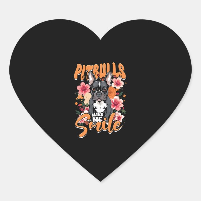 Pegatina En Forma De Corazón Pomerano (Anverso)