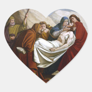 Pegatina En Forma De Corazón Ponen a Jesús en las estaciones de la tumba de la