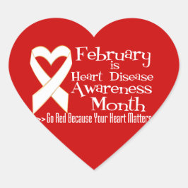 Pegatina En Forma De Corazón Pónganse rojos por el mes de la toma de conciencia