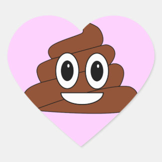 Pegatina En Forma De Corazón Poop