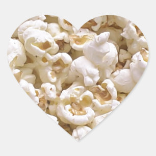 Pegatina En Forma De Corazón Popcorn