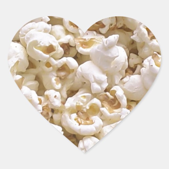 Pegatina En Forma De Corazón Popcorn (Anverso)