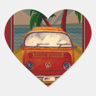 Pegatina En Forma De Corazón Poster: Viajes a California