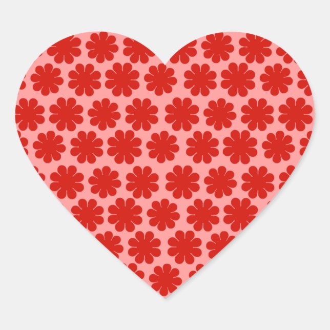 Pegatina En Forma De Corazón Potencia de flor (Anverso)