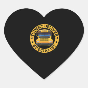 Pegatina En Forma De Corazón Práctica divertida de autobuses escolares de espec