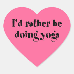 Pegatina En Forma De Corazón Preferiría Hacer Yoga