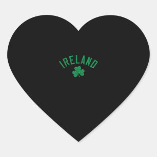 Pegatina En Forma De Corazón Prin verde angustiado por el mal texto de Irlanda