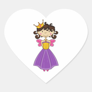 Pegatina En Forma De Corazón Princesa real linda Heart Sticker