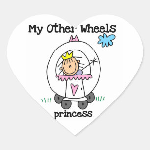 Pegatina En Forma De Corazón Princess Other Wheels