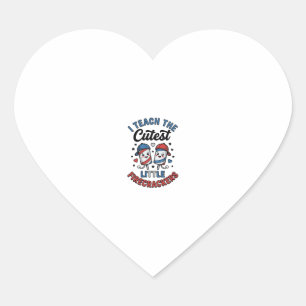 Pegatina En Forma De Corazón Profesor Lindo Petardo Vintage Camiseta del Cuatro