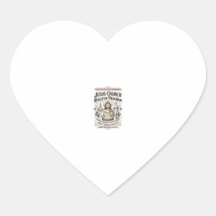 Pegatina En Forma De Corazón Programa de Boletín de la Iglesia de Jesús Boletín