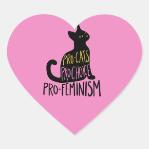 Pegatina En Forma De Corazón Progresistas Pro-elección pro-feminismo