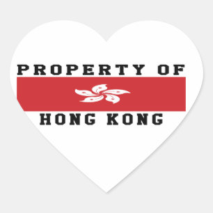 Pegatina En Forma De Corazón Propiedad de Hong Kong
