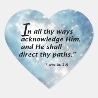Pegatina En Forma De Corazón Proverbios 3:6