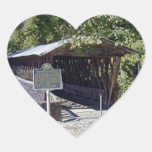 Pegatina En Forma De Corazón Puente cubierto Clarkson Alabama