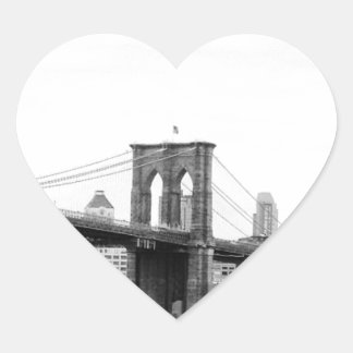 Pegatina En Forma De Corazón Puente de Brooklyn