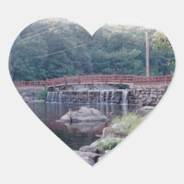 Pegatina En Forma De Corazón Puente de cascada